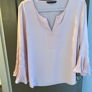 Zac & Rachel Women's Light Pink Pleated Blouse